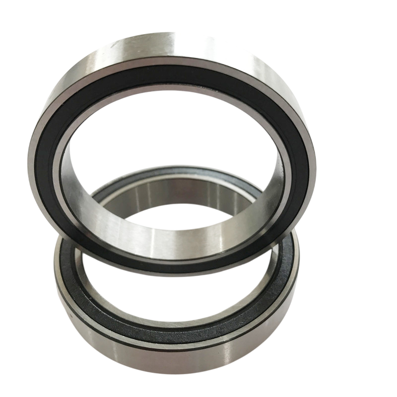 Pair of sealed single row angular contact ball bearings